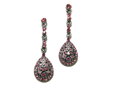 Crystal drop and dangle earring
