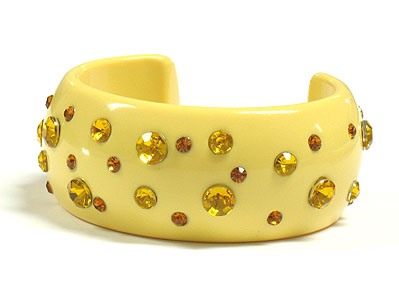 Crystal bubbled acryl bangle