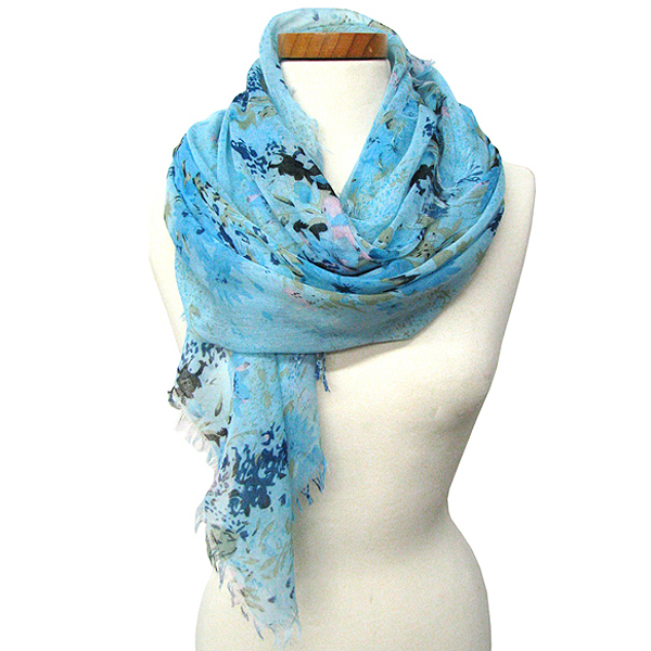 100% polyester elegant floral spring scarf