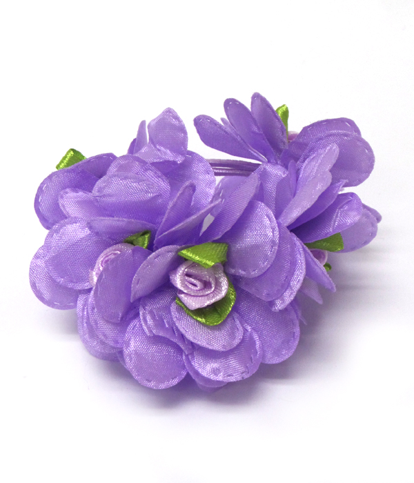 Mini rose flowers linked pony tail 