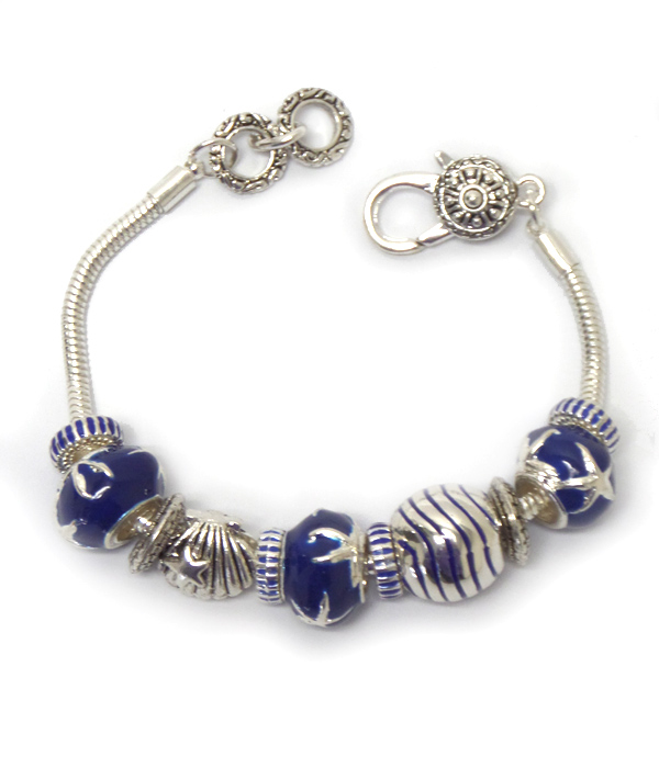 Pandora style sealife theme bracelet