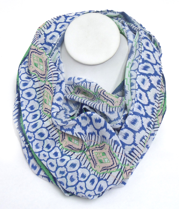 Designer pattern infinity scarf