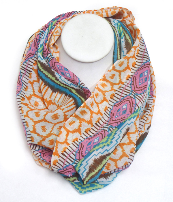 Designer pattern infinity scarf