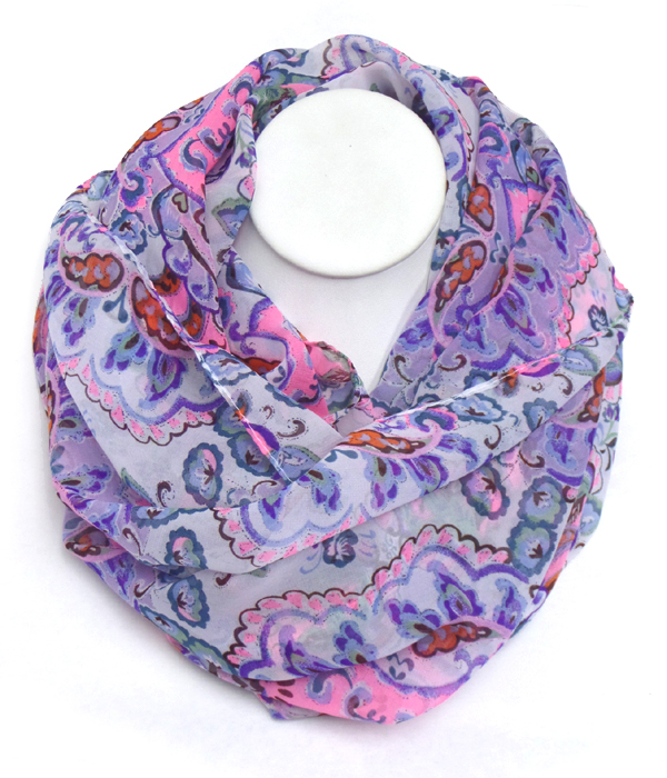Floral pattern infinity scarf
