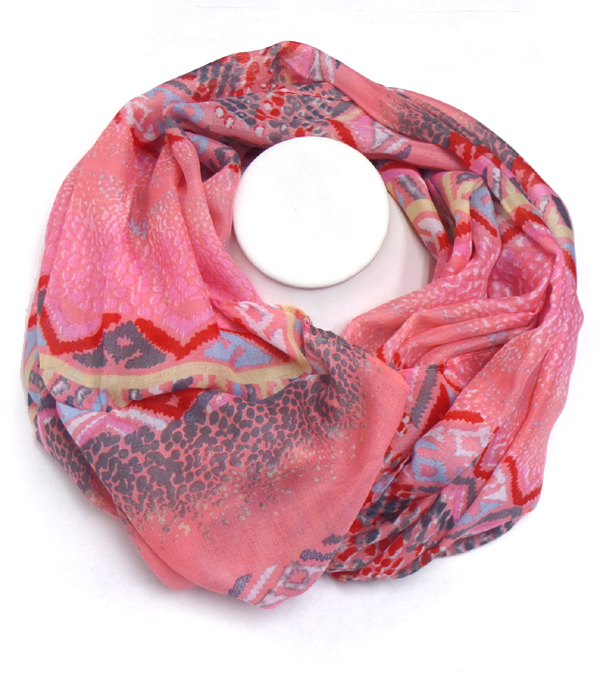 Aztec pattern infinity scarf -western
