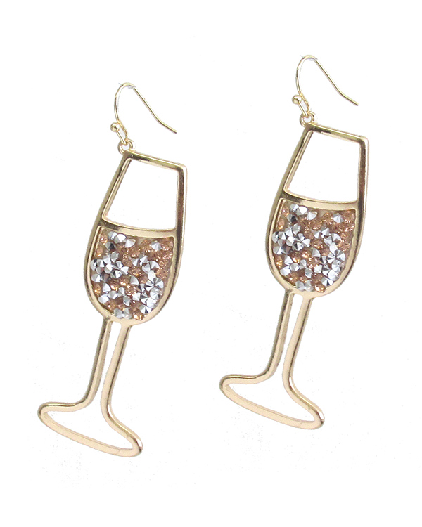 WINE GLASS EARRING