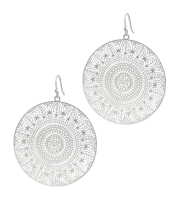 METAL FILIGREE EARRING - ROUND