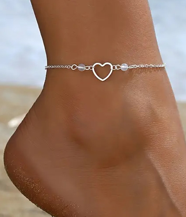 Heart anklet