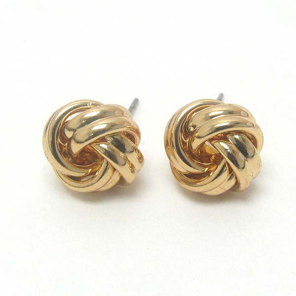 Premier electro plating metal woven ball stud earring