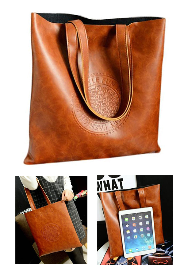 High polish leather full size messenger shoulder bag