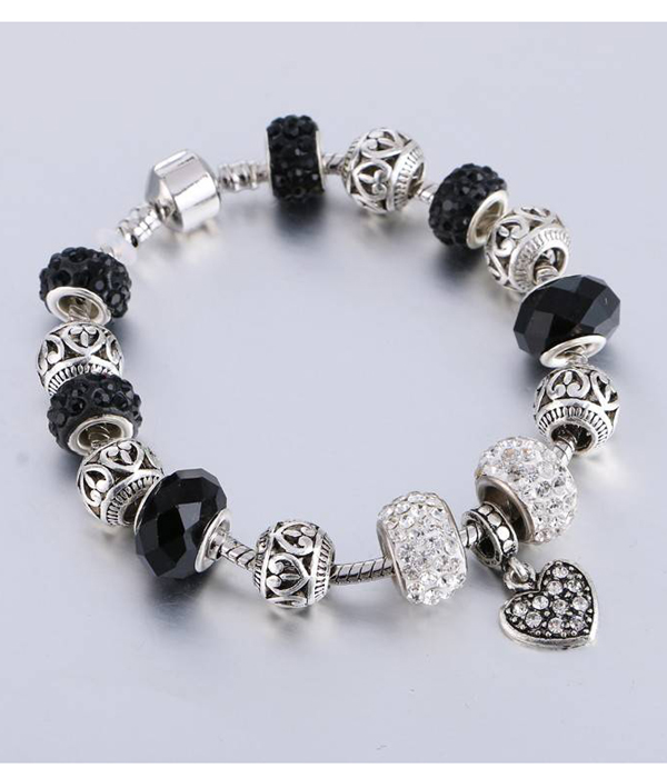 Pandora style interchnageable european charm bracelet -heart? -valentine