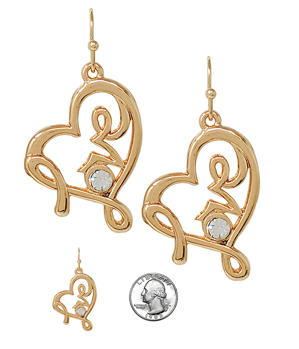 Valentine theme heart love earring