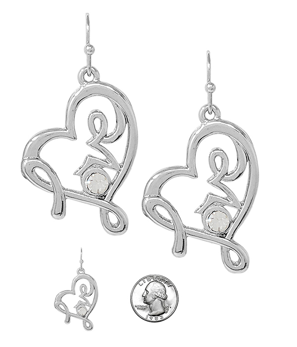 Valentine theme heart love earring