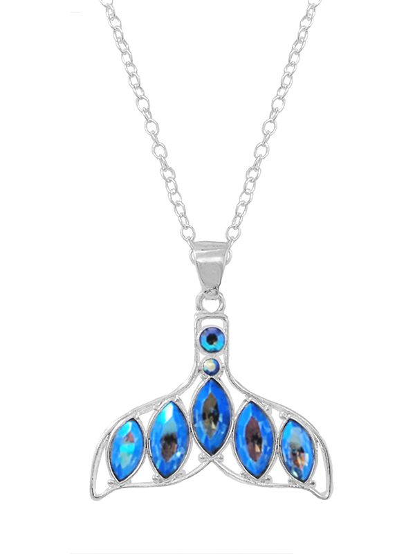 Sealife theme mermaid tail necklace