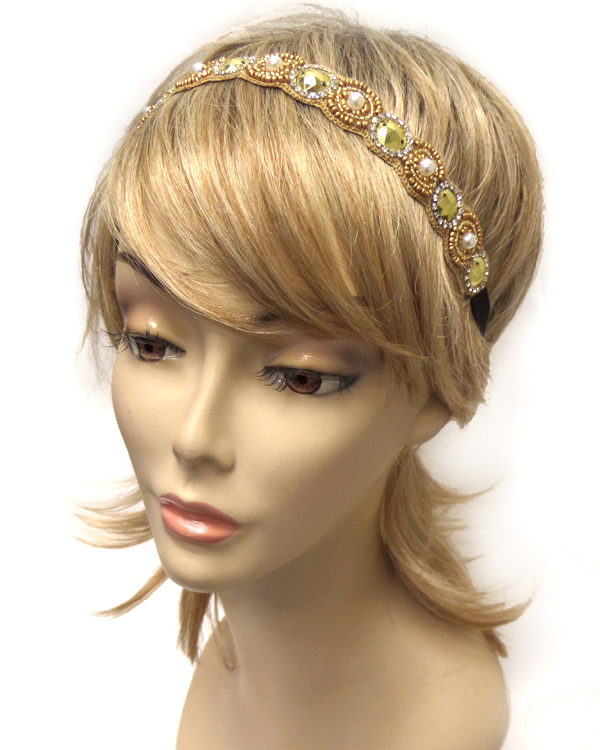 Handmade multi stones headband