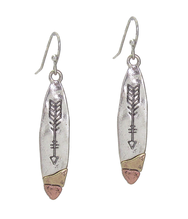 Arrow metal bar earring