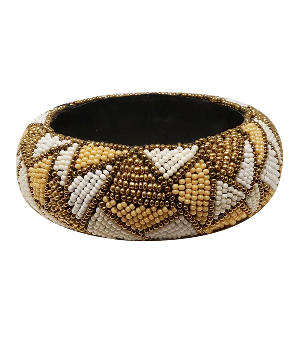 Multi seedbead mix bangle bracelet