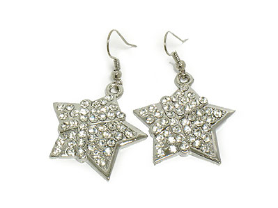 Crystal star earring