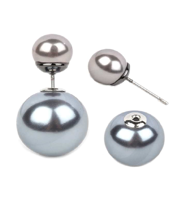 Double sided pearl front and back earrings