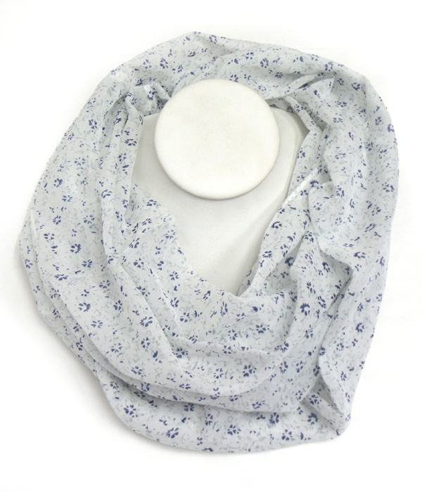 Flower print infinity scarf