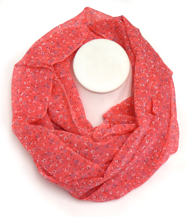 Flower print infinity scarf