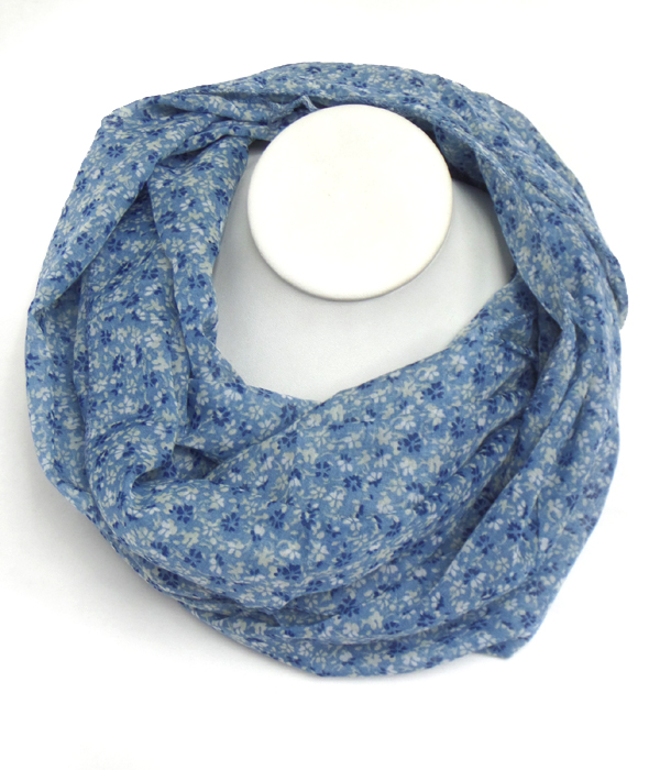 Flower print infinity scarf