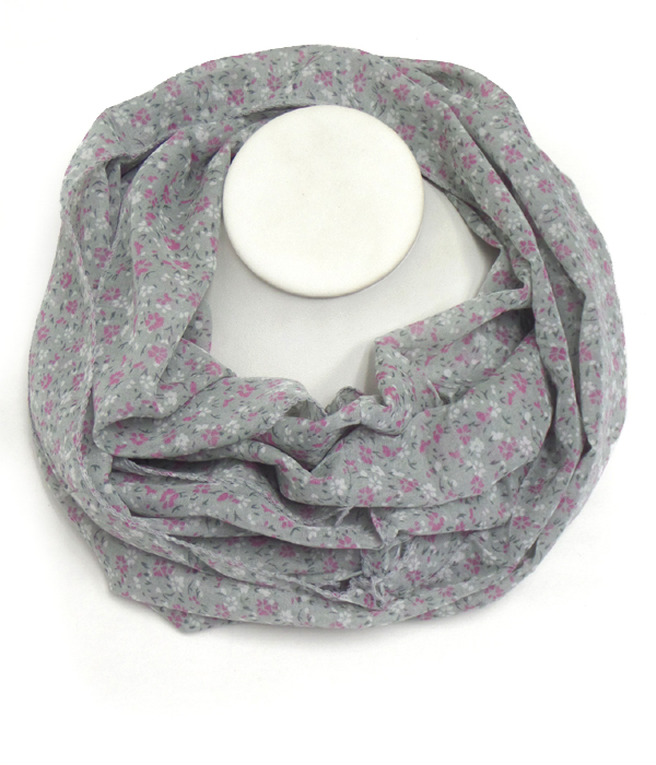 Flower print infinity scarf