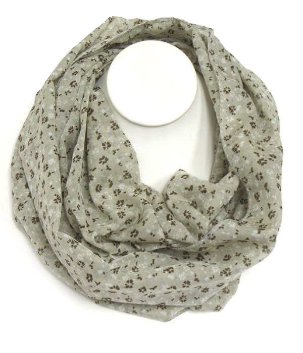 Flower print infinity scarf