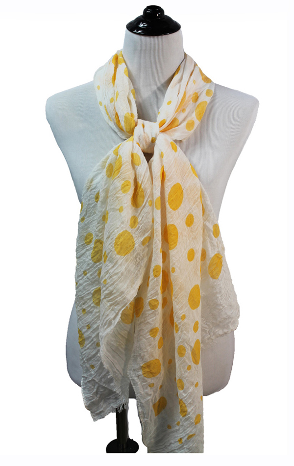 100% viscose spring dot scarf