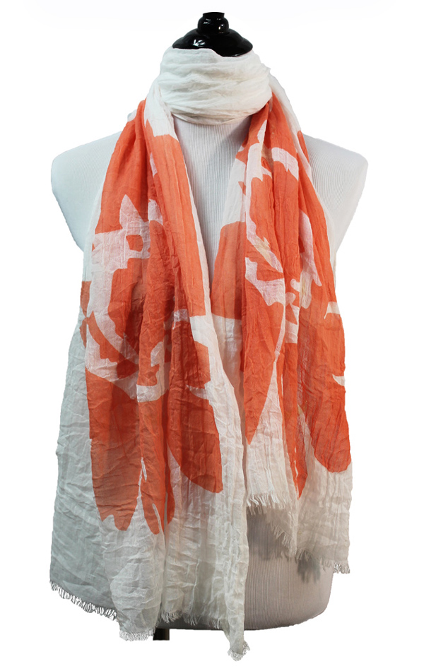 100% viscose summer bloom scarf