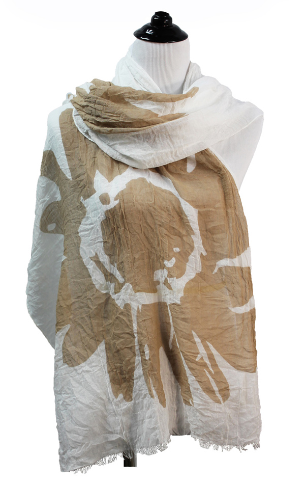 100% viscose summer bloom scarf