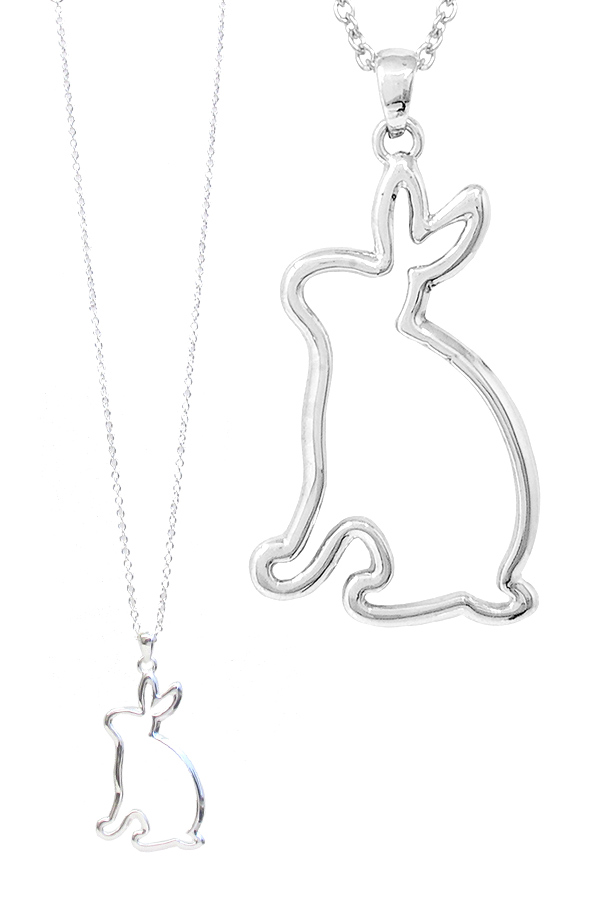 Easter bunny pendant necklace