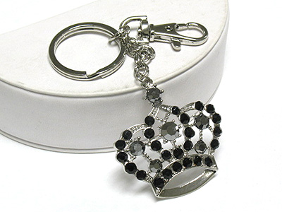 Crystal crown key charm