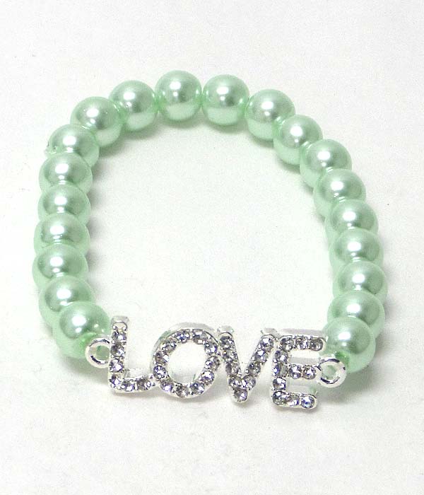 Crystal love stretch bracelet