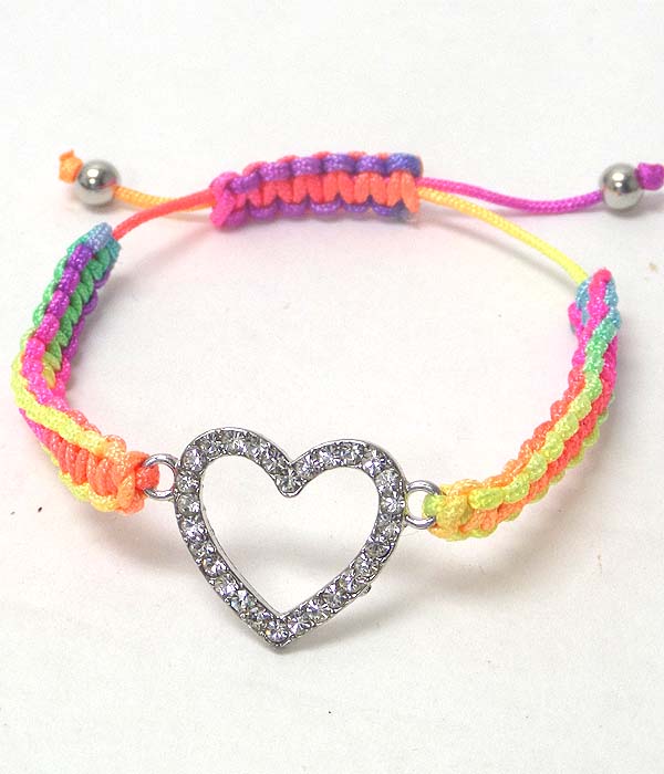 Crystal heart friendship bracelet