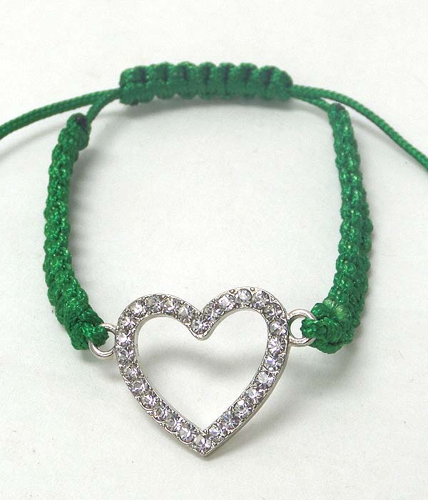 Crystal heart friendship bracelet