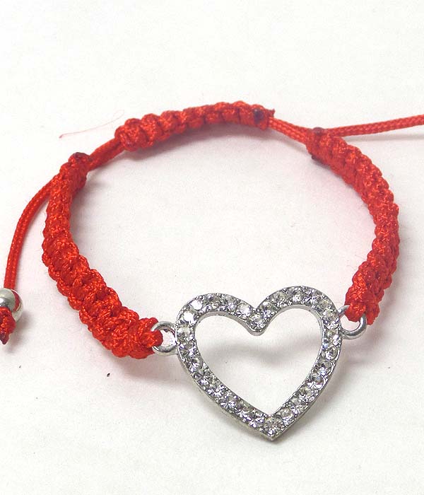 Crystal heart friendship bracelet