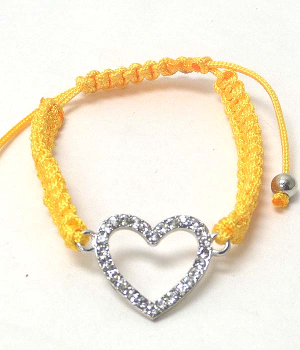 Crystal heart friendship bracelet