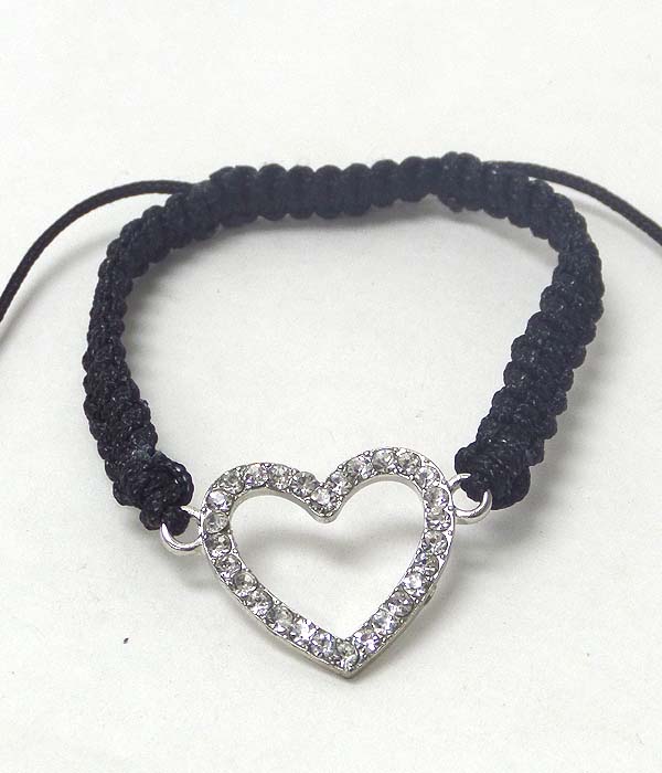 Crystal heart friendship bracelet