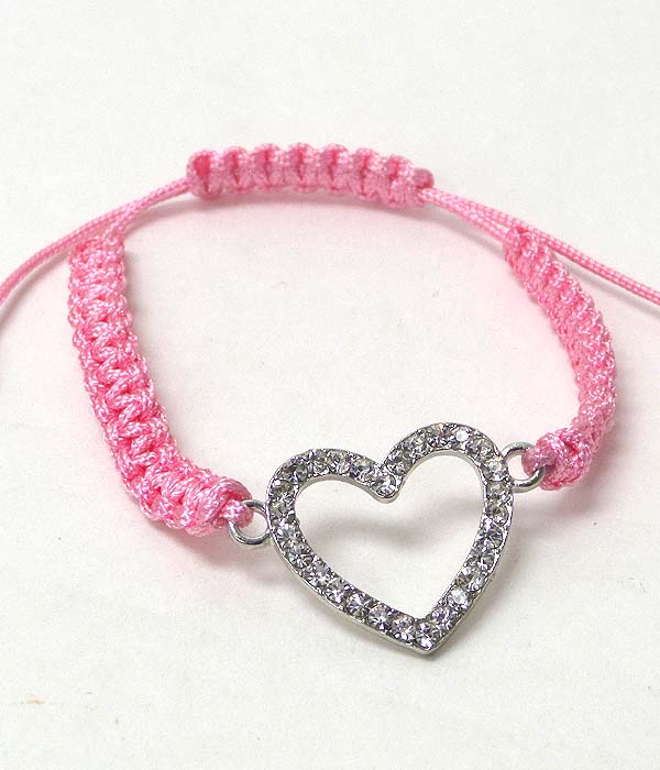 Crystal heart friendship bracelet