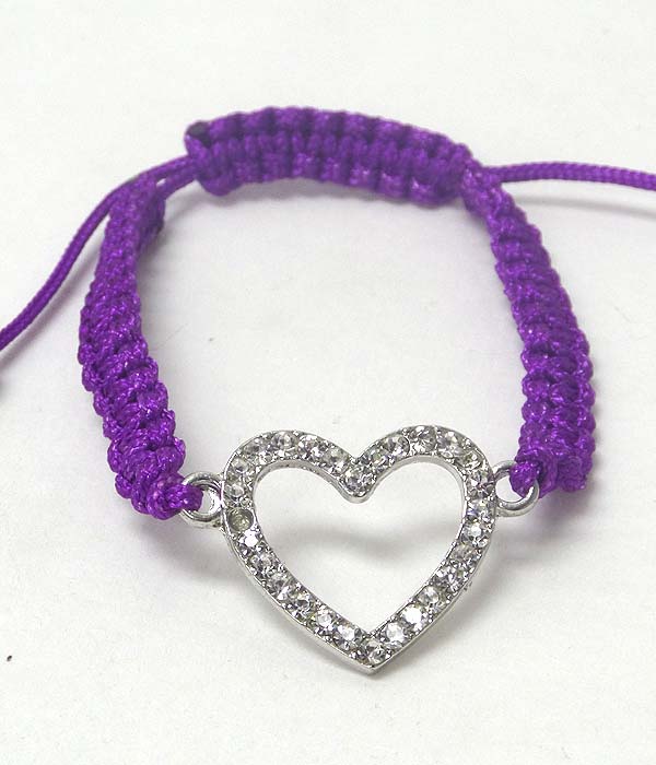Crystal heart friendship bracelet