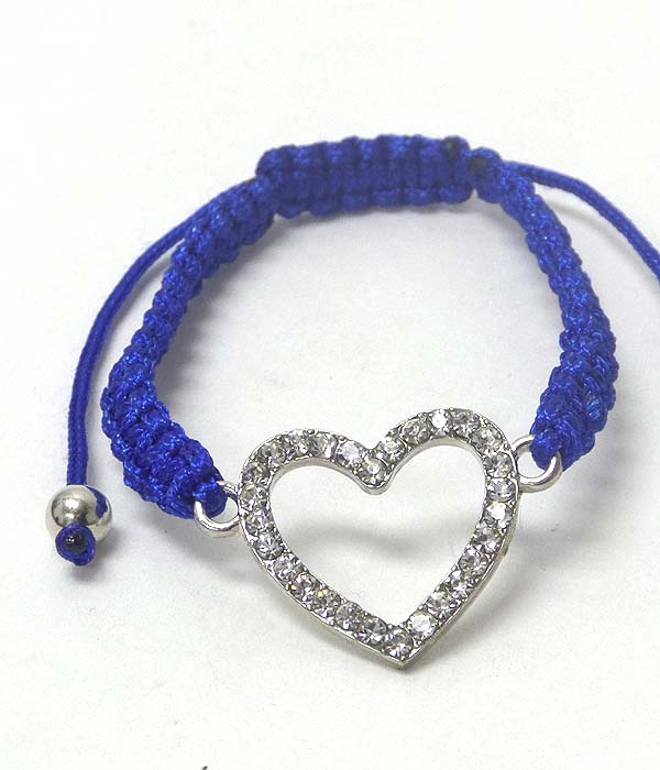 Crystal heart friendship bracelet