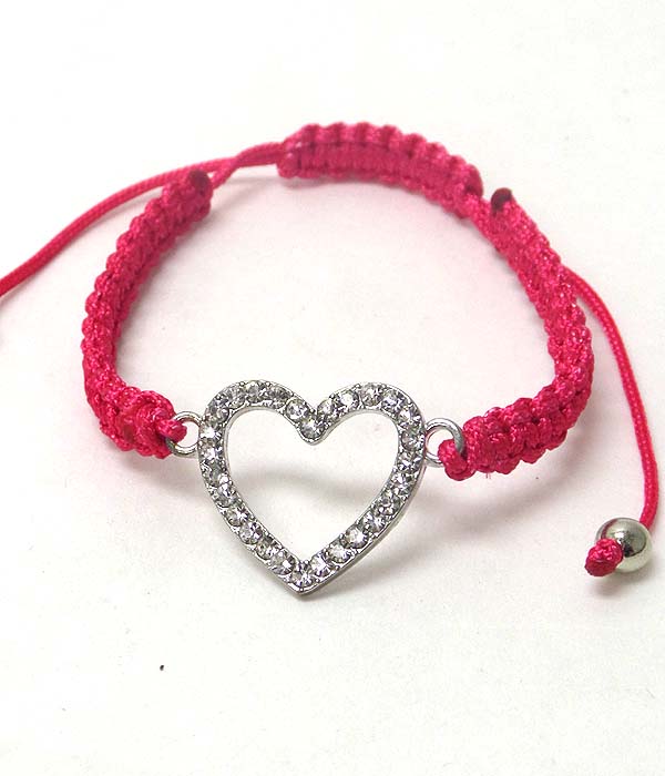 Crystal heart friendship bracelet