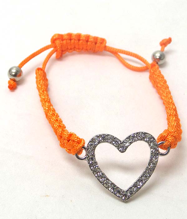 Crystal heart friendship bracelet