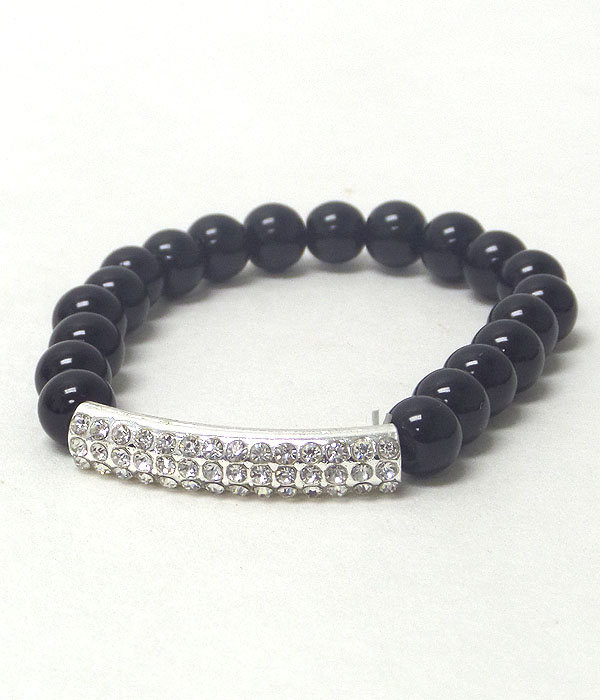 Crystal bar stretch bracelet
