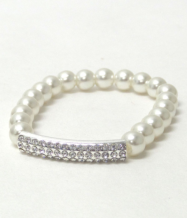 Crystal bar stretch bracelet