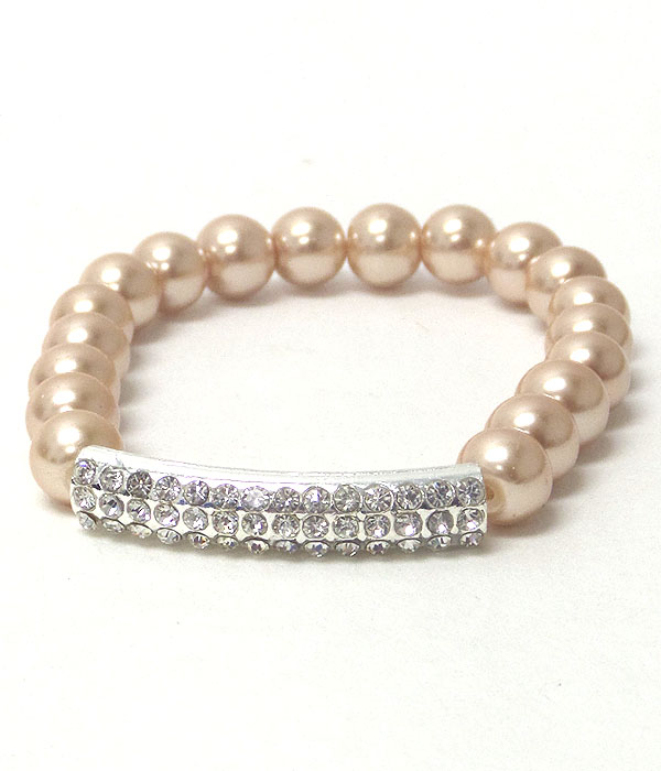 Crystal bar stretch bracelet