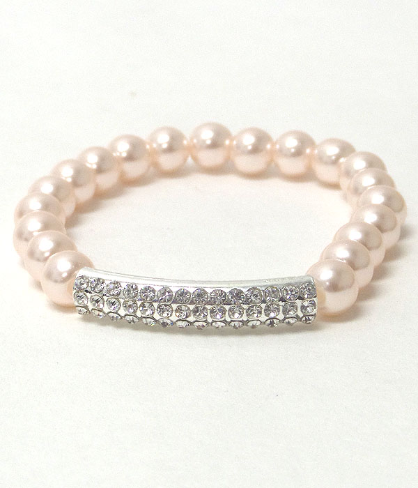 Crystal bar stretch bracelet