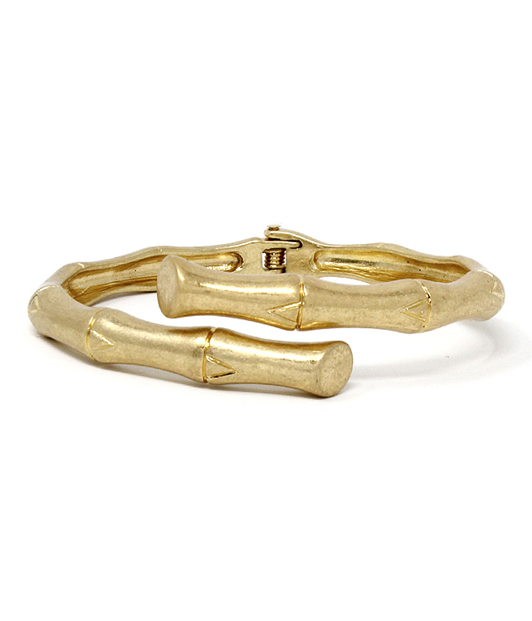 METAL BAMBOO HINGE BANGLE BRACELET