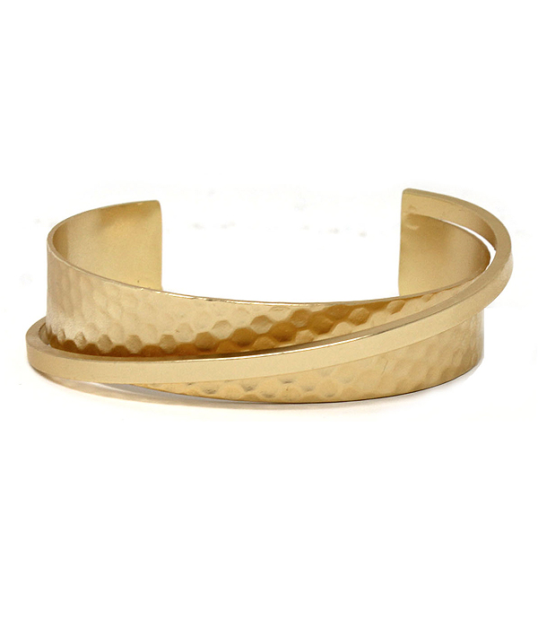 Textured metal bangle bracelet